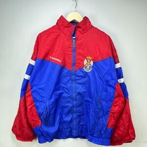 Vintage 90s Diadora Windbreaker Jacket XL Serbia Football
